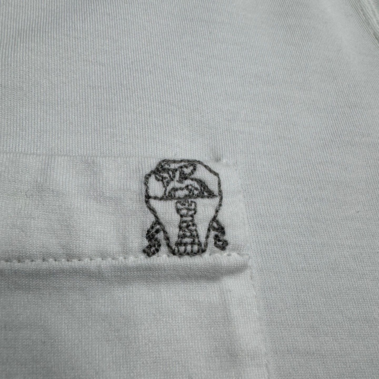 Brunello Cucinelli BRUNELLO CICINELLI Embroidered Logo SS XL Tee Size US XL / EU 56 / 4 - 2 Thumbnail