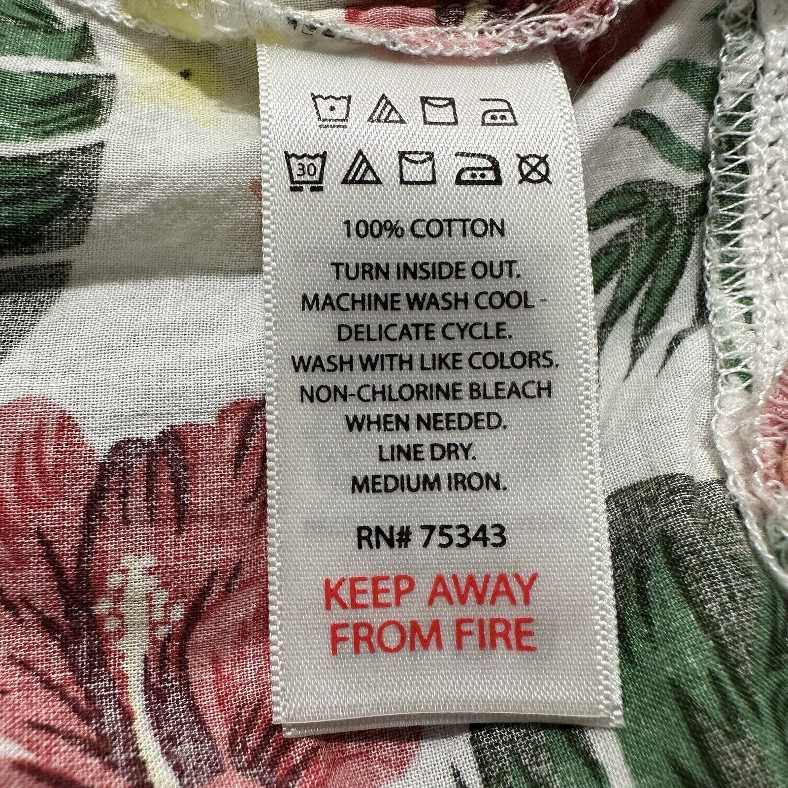 Isaac Mizrahi ISAAC Mizrahi Women's Large Pajama Top Tropical Floral Print Size L / US 10 / IT 46 - 10 Thumbnail