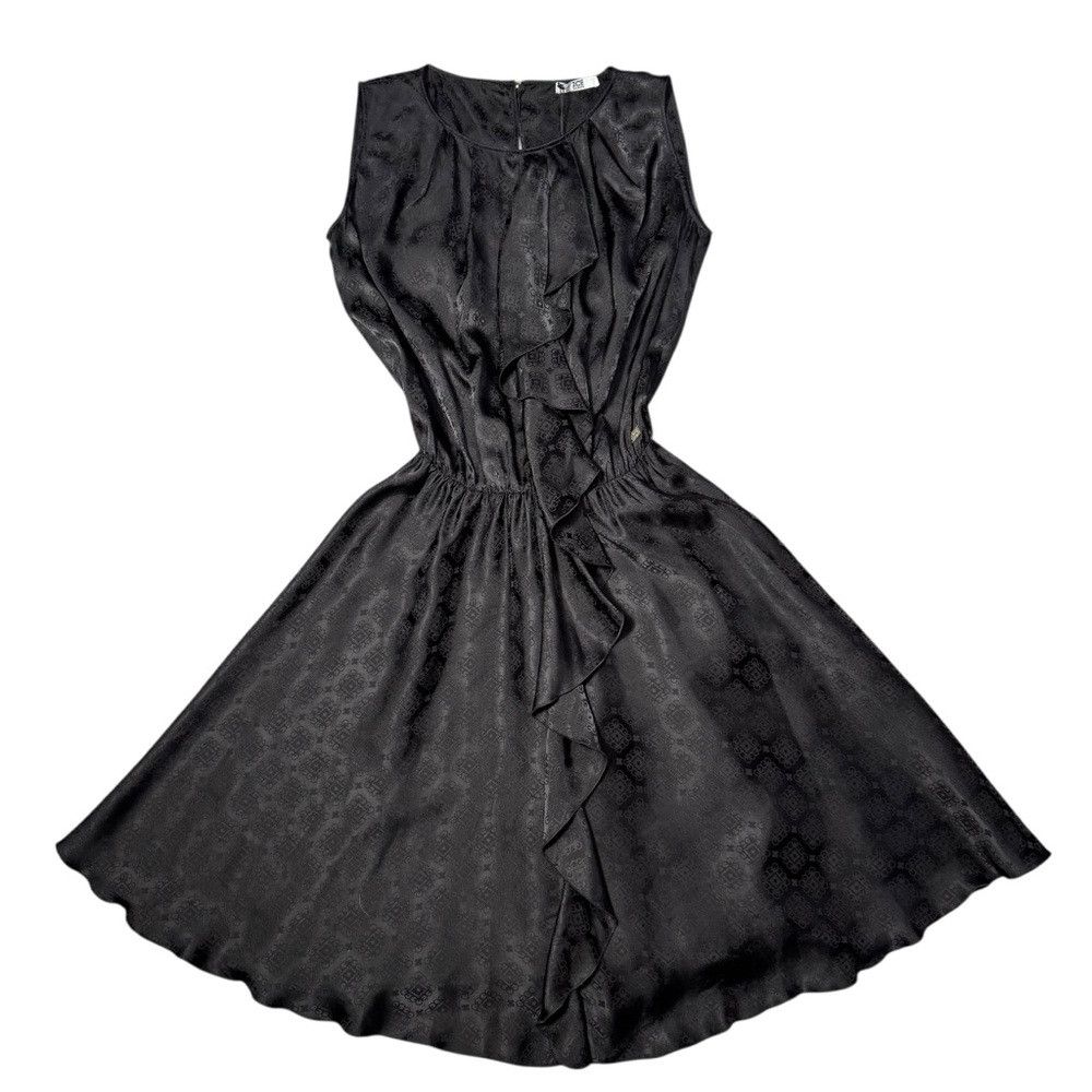 Iceberg NWT New ICE Iceberg Black Sleeveless Satin Midi Dress Made Size S / US 4 / IT 40 - 5 Thumbnail