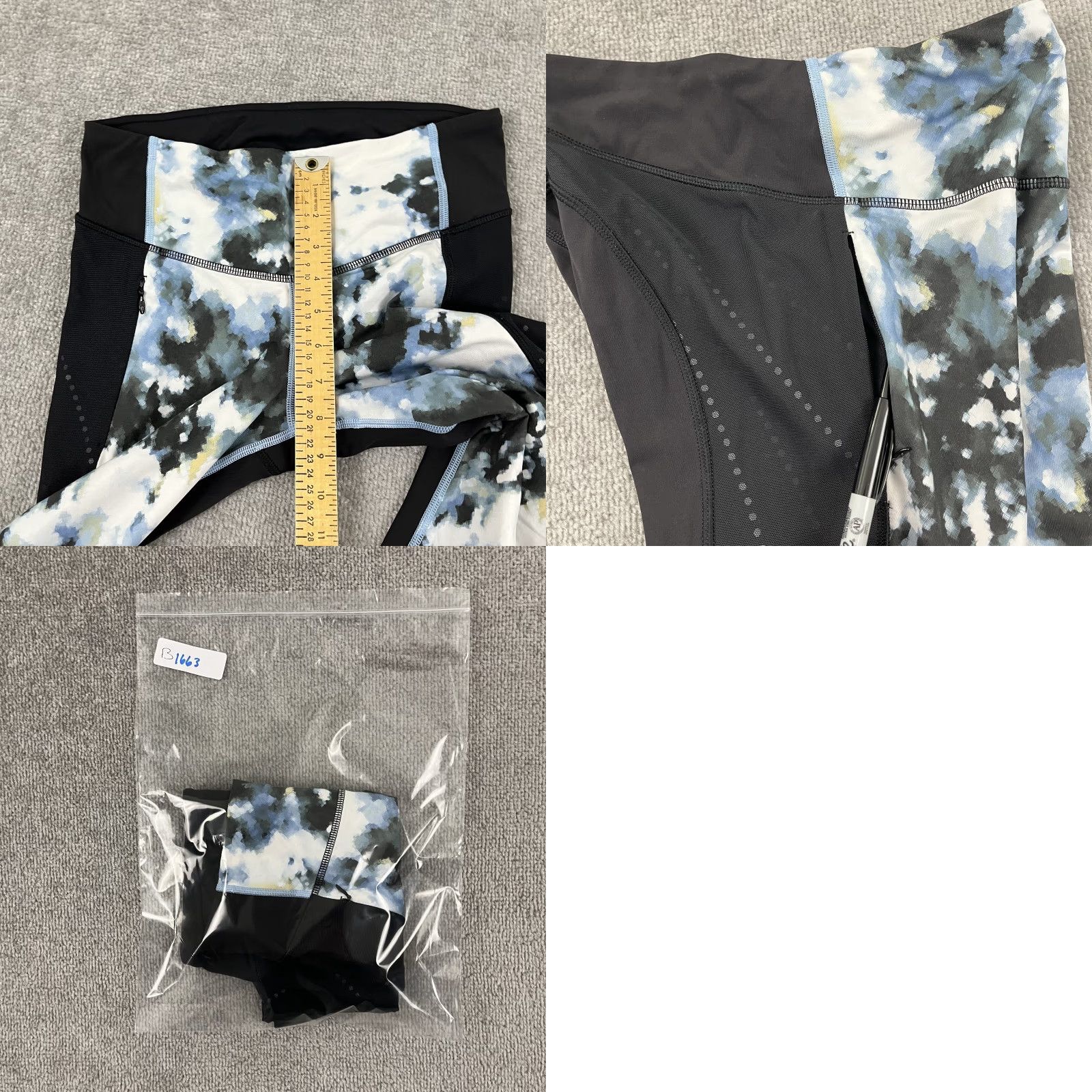 Lululemon Lululemon Stop At Nothing Crop Leggings Womens Size 6 / 17" Black Running Gym Crop Leggings Womens Size 6 Black Geometric Pattern Size 28" / US 6 / IT 42 - 8 Thumbnail