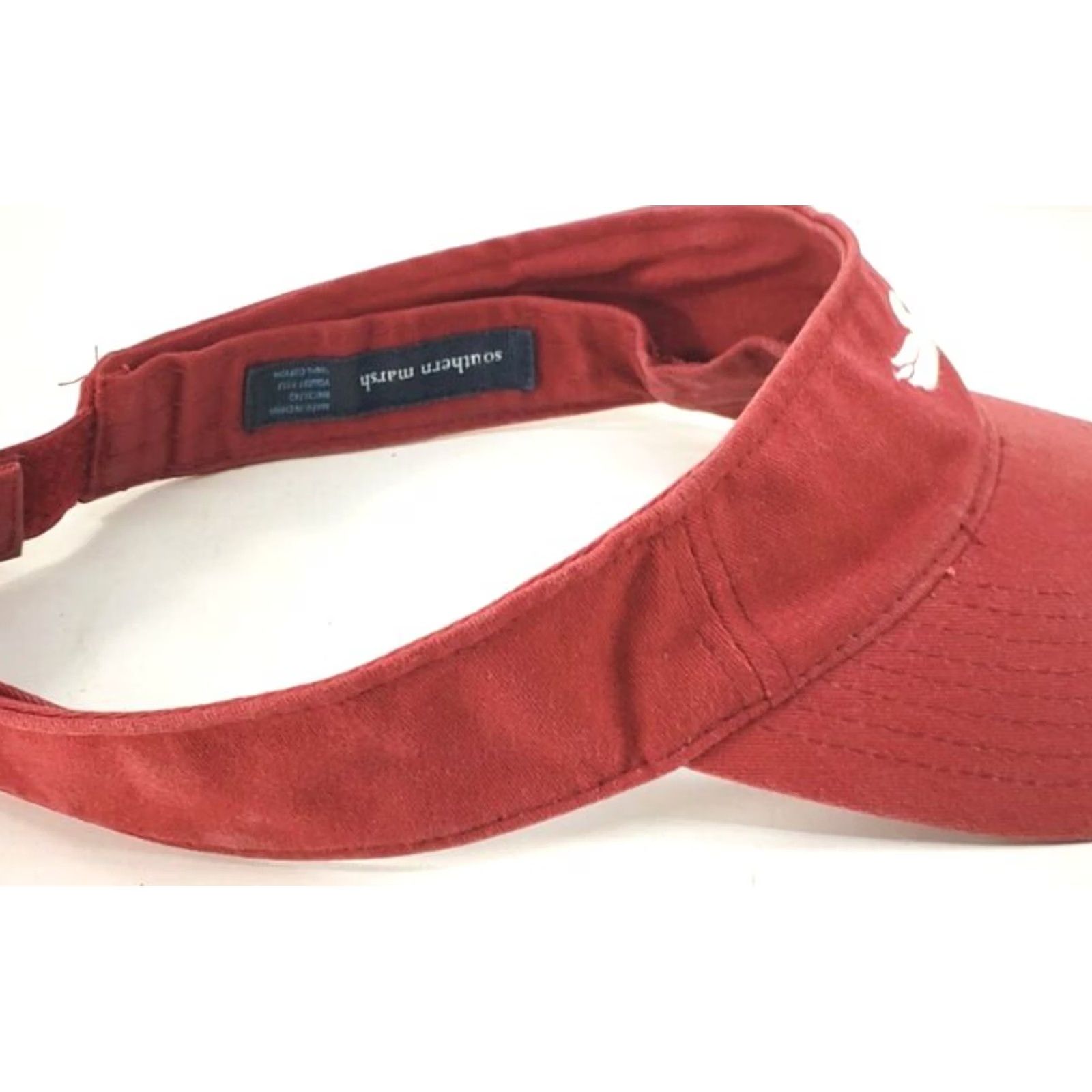 Vintage Southern Marsh Visor Hat Red Cotton Adjustable MENS / WOMENS UNISEX EUC Size ONE SIZE - 4 Thumbnail