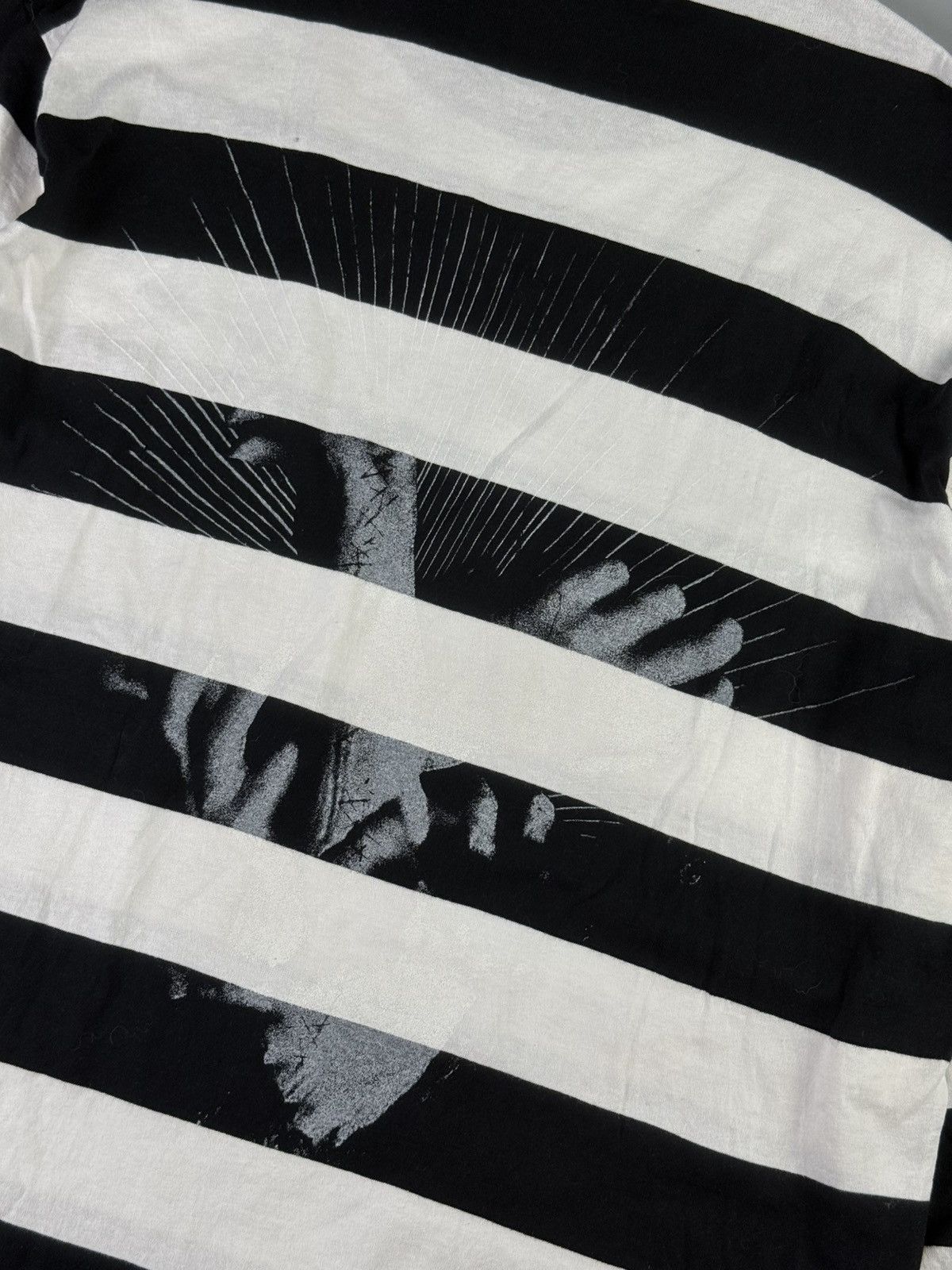 Yohji Yamamoto Yohji Yamamoto - S/S22 - Printed Striped Longsleeve T-Shirt Size US M / EU 48-50 / 2 - 2 Thumbnail
