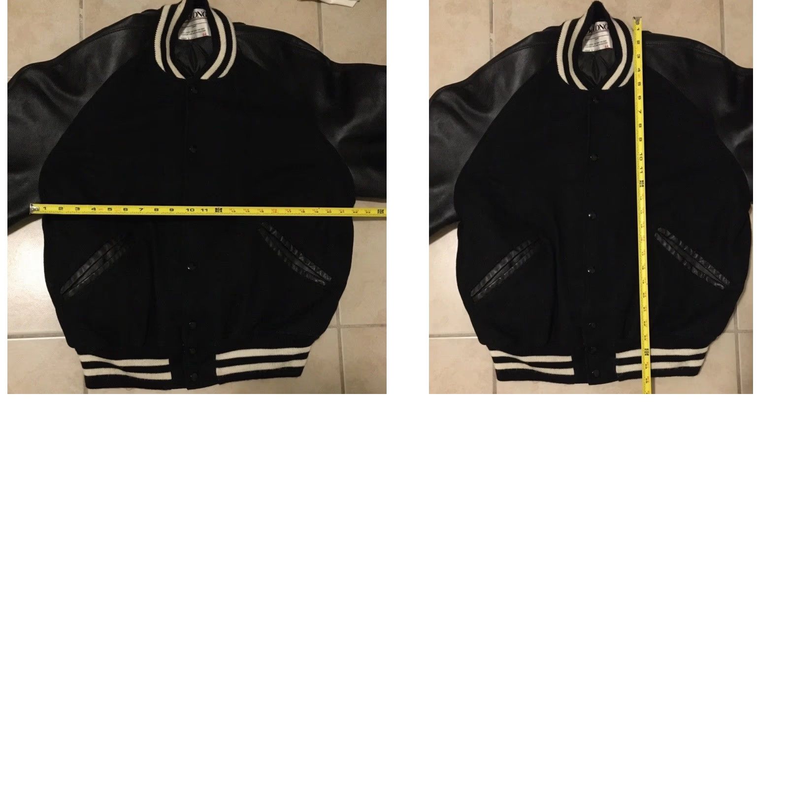 Vintage Vtg 80s Varsity Letterman Jacket 44 USA Wool Striped Men Black Cal State 80s Grunge Football School Sports University Varsity Jacket Bomber Style Size US S / EU 44-46 / 1 - 8 Thumbnail