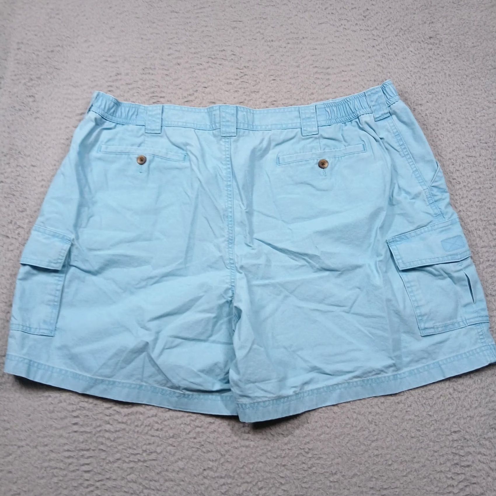 Vintage L.L.Bean Cargo Shorts Mens 44 Light Blue Comfort Waist Elastic Cotton Pockets Size US 44 / EU 60 - 2 Thumbnail