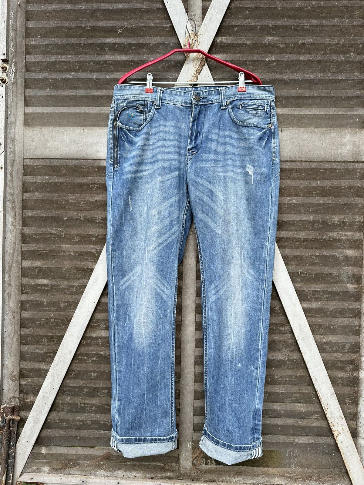 Adidas × Diesel **rare**DIESEL X ADIDAS 3 Striped Lined Denim Size US 36 / EU 52 - 5 Thumbnail