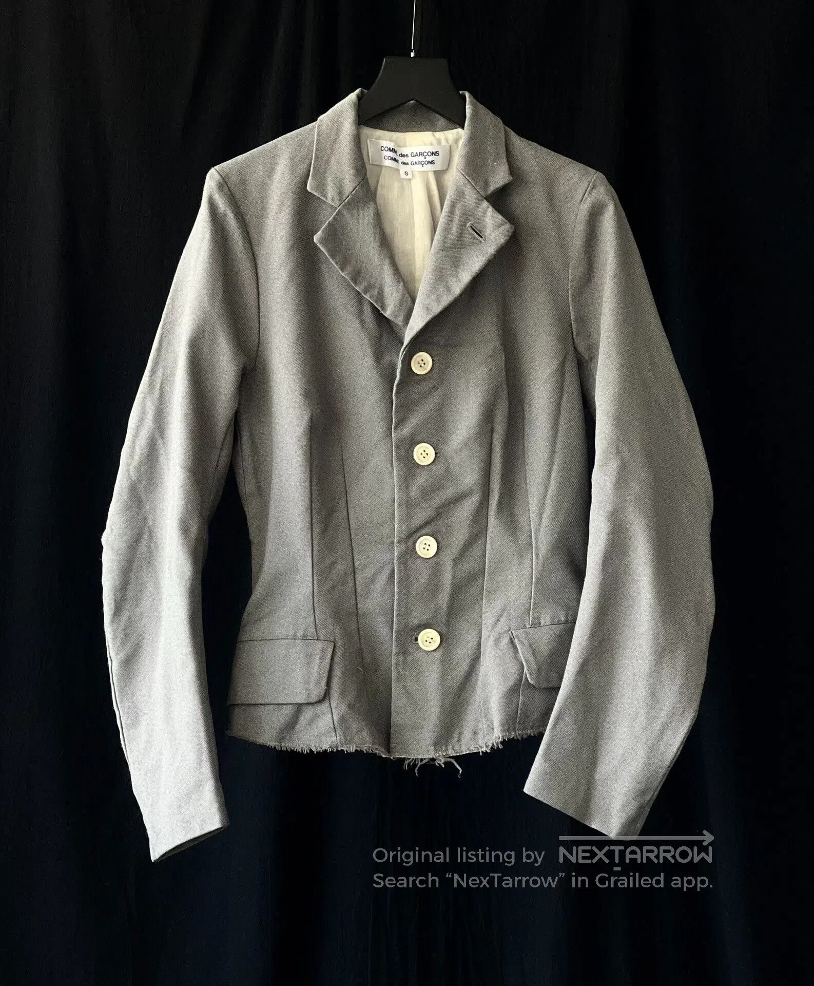 Comme des Garcons CDG Gray Tailored Small Blazer. Size S / US 4 / IT 40 - 3 Thumbnail