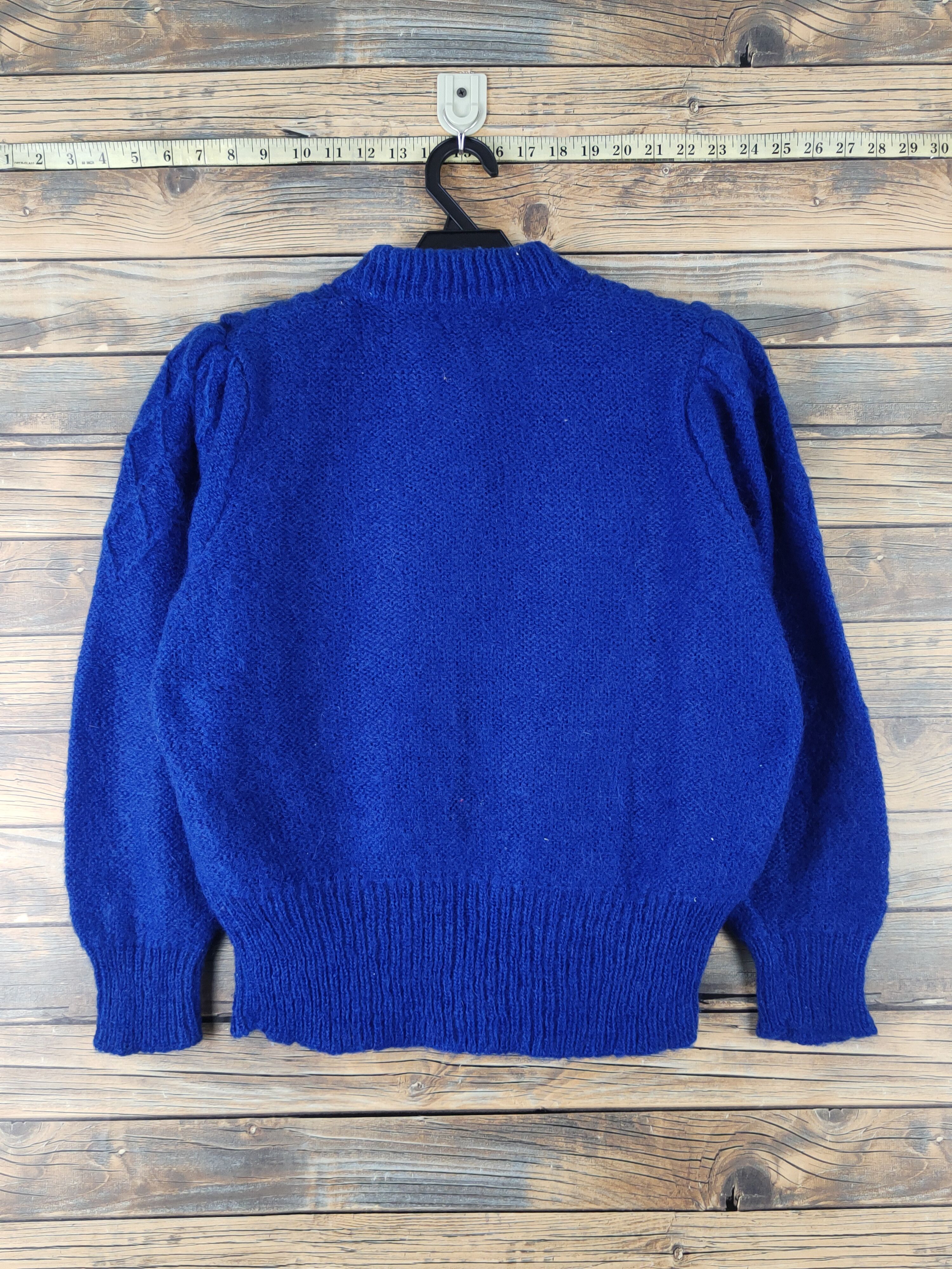Vintage Cane Blue Knitwear Cardigan #W1547 Size M / US 6-8 / IT 42-44 - 7 Thumbnail