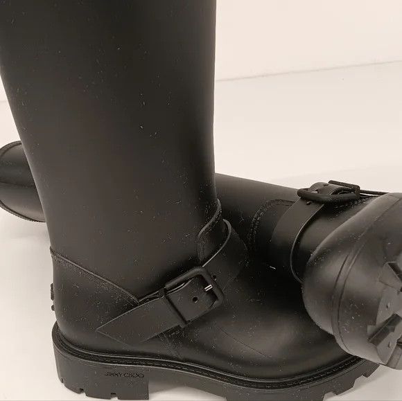 Jimmy Choo Jimmy Choo Yael Buckled Rubber Knee High Rain Boots-EU36/US6 Size US 6 / IT 36 - 7 Thumbnail