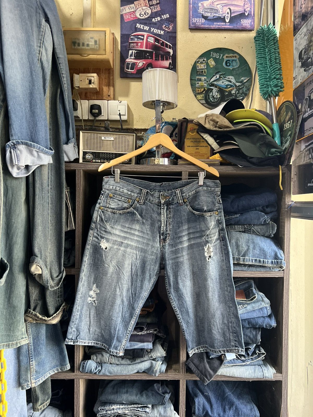 🔥Oririn Jeans Cropped Distressed Denim