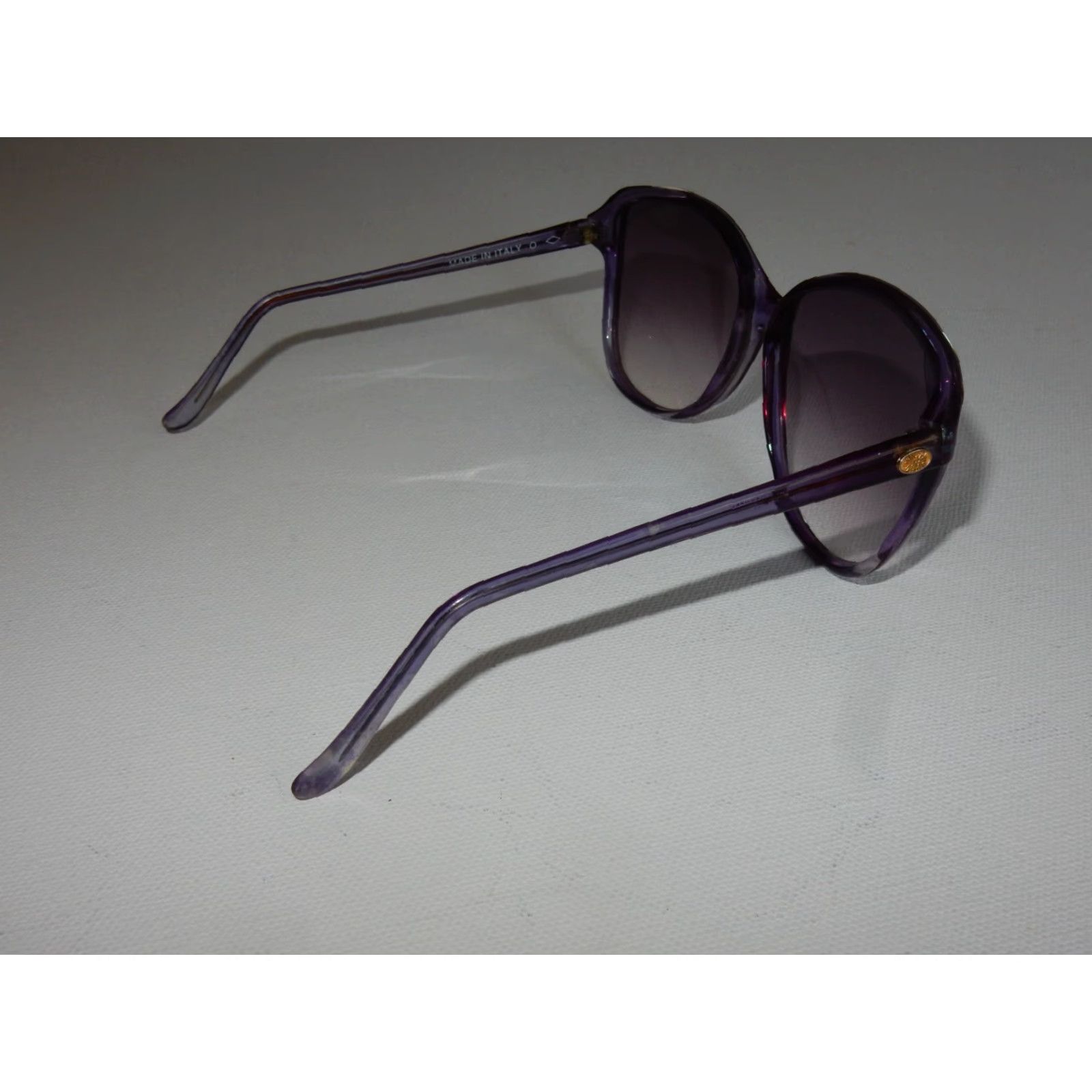 Anne Klein VINTAGE Anne Klein Women's Oversized Sunglasses Italy Purple 90s Riviera Size ONE SIZE - 3 Thumbnail