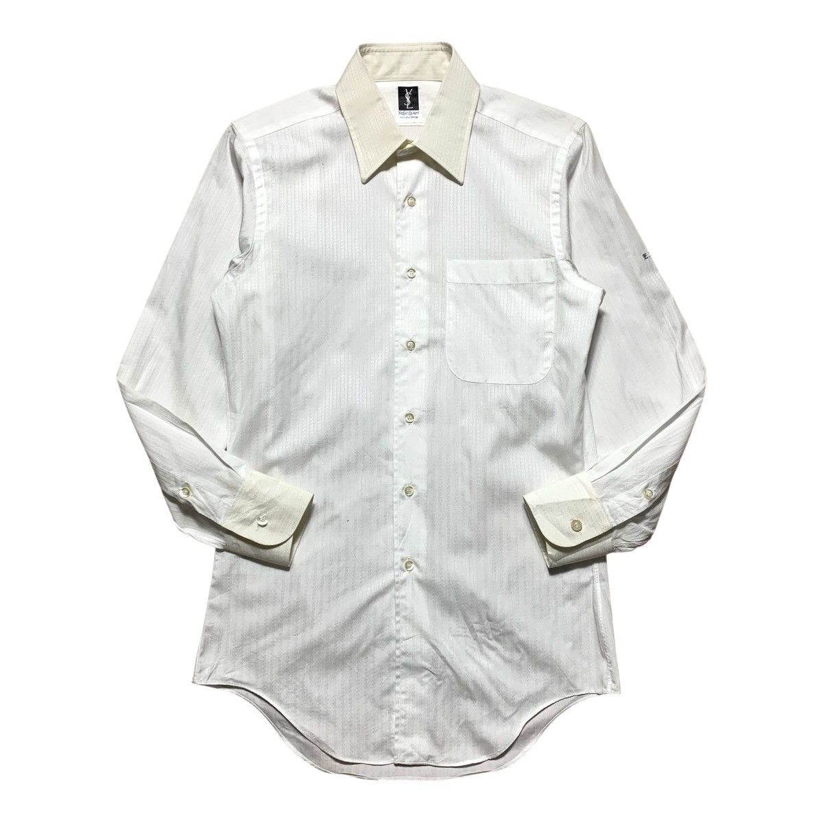 Yves Saint Laurent Vintage Yves Saint Laurent Mens Dobby Stripe Shirt Size US M / EU 48-50 / 2 - 3 Thumbnail