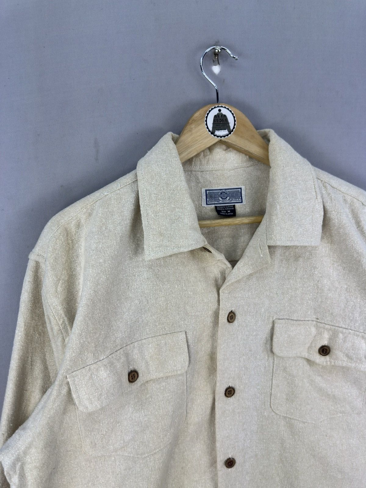 Japanese Brand Recipro Double Pocket Flannel Shirt Button Up Size US XL / EU 56 / 4 - 2 Thumbnail