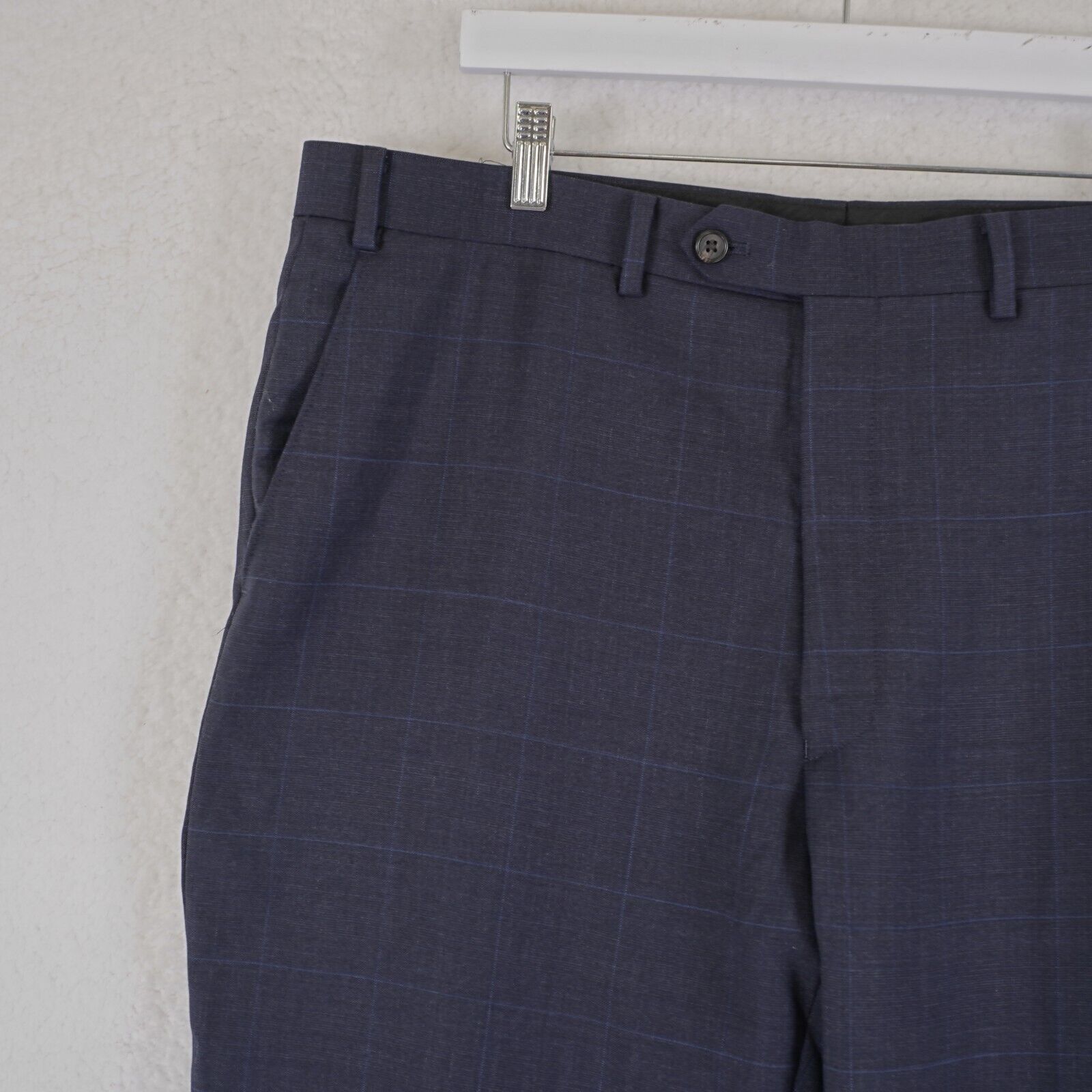 Lauren Ralph Lauren Lauren Ralph Lauren Blue Check Windowpane Wool High Rise Dre Size 40L - 2 Thumbnail