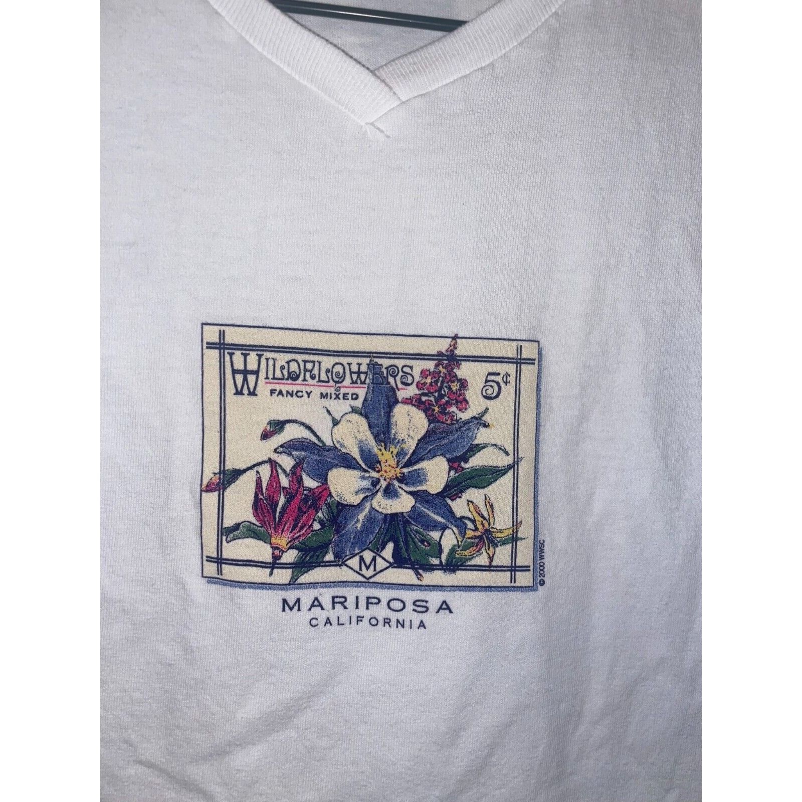 Vintage Womens Mariposa California Shirt Wildflowers Tee Top 90s M Size M / US 6-8 / IT 42-44 - 3 Thumbnail