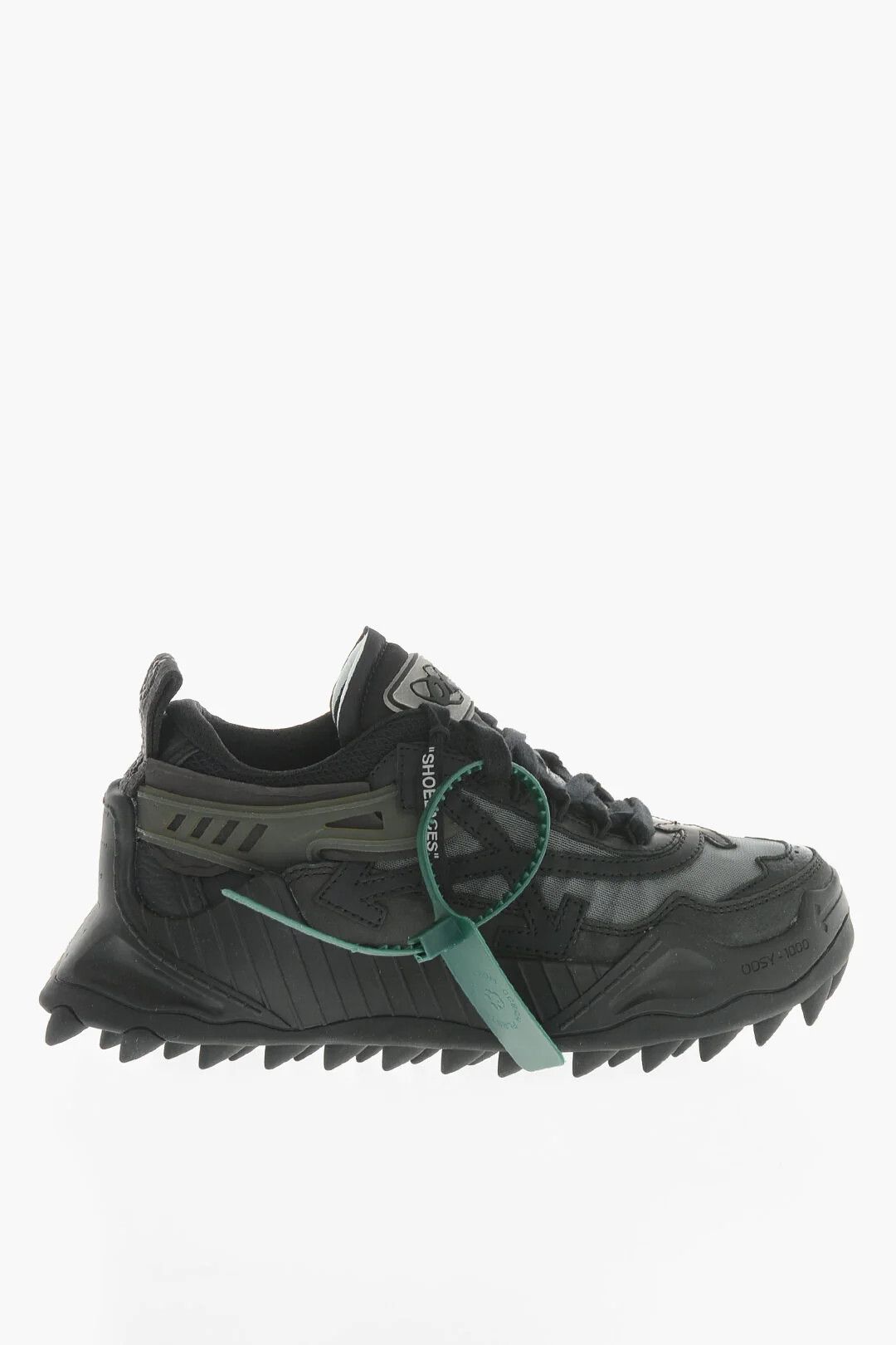 Off-White og1mm0426 Leather & Fabric Chunky Sneakers in Black Size US 5 / IT 35 - 1 Thumbnail
