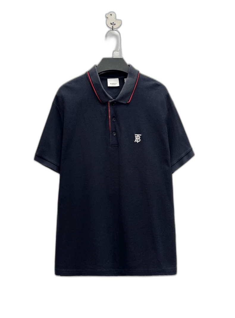 Burberry Burberry New Dark Blue Short Sleeve Polo-yf Size US L / EU 52-54 / 3 - 1 Thumbnail