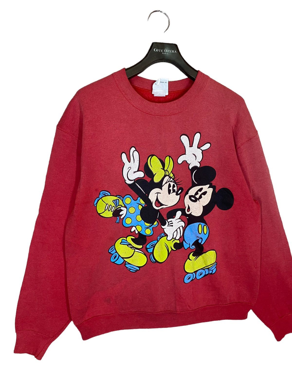 Disney × Mickey & Co. × Mickey Mouse ‼️VINTAGE MICKEY AND MINNE SWEATSHIRT CREWNECK SUNFADED ‼️ Size US L / EU 52-54 / 3 - 2 Thumbnail