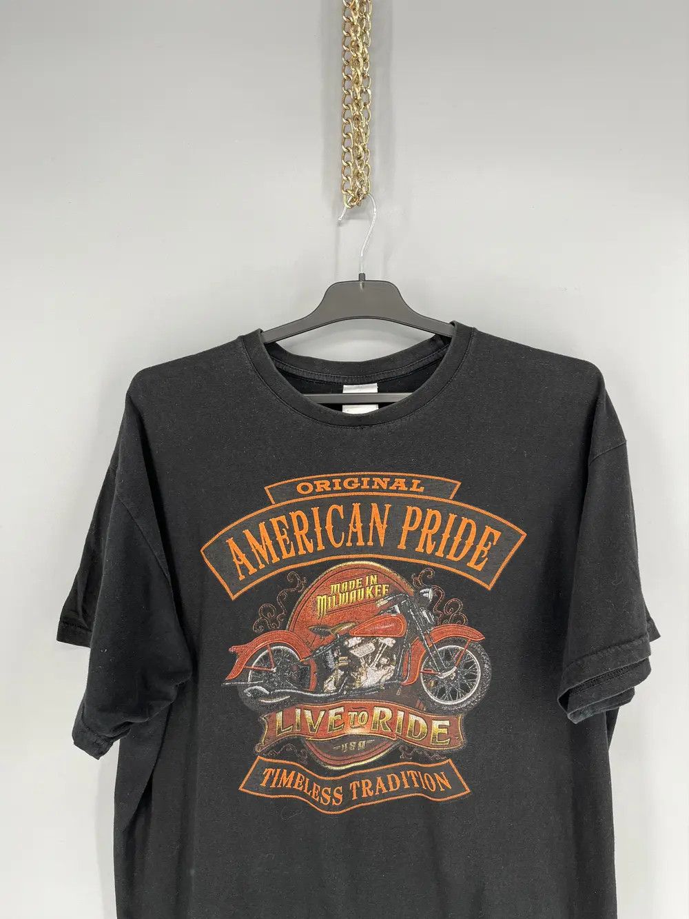 Vintage American Pride Vintage Graphic Tee Black T-shirt Size XL Size US XL / EU 56 / 4 - 6 Thumbnail