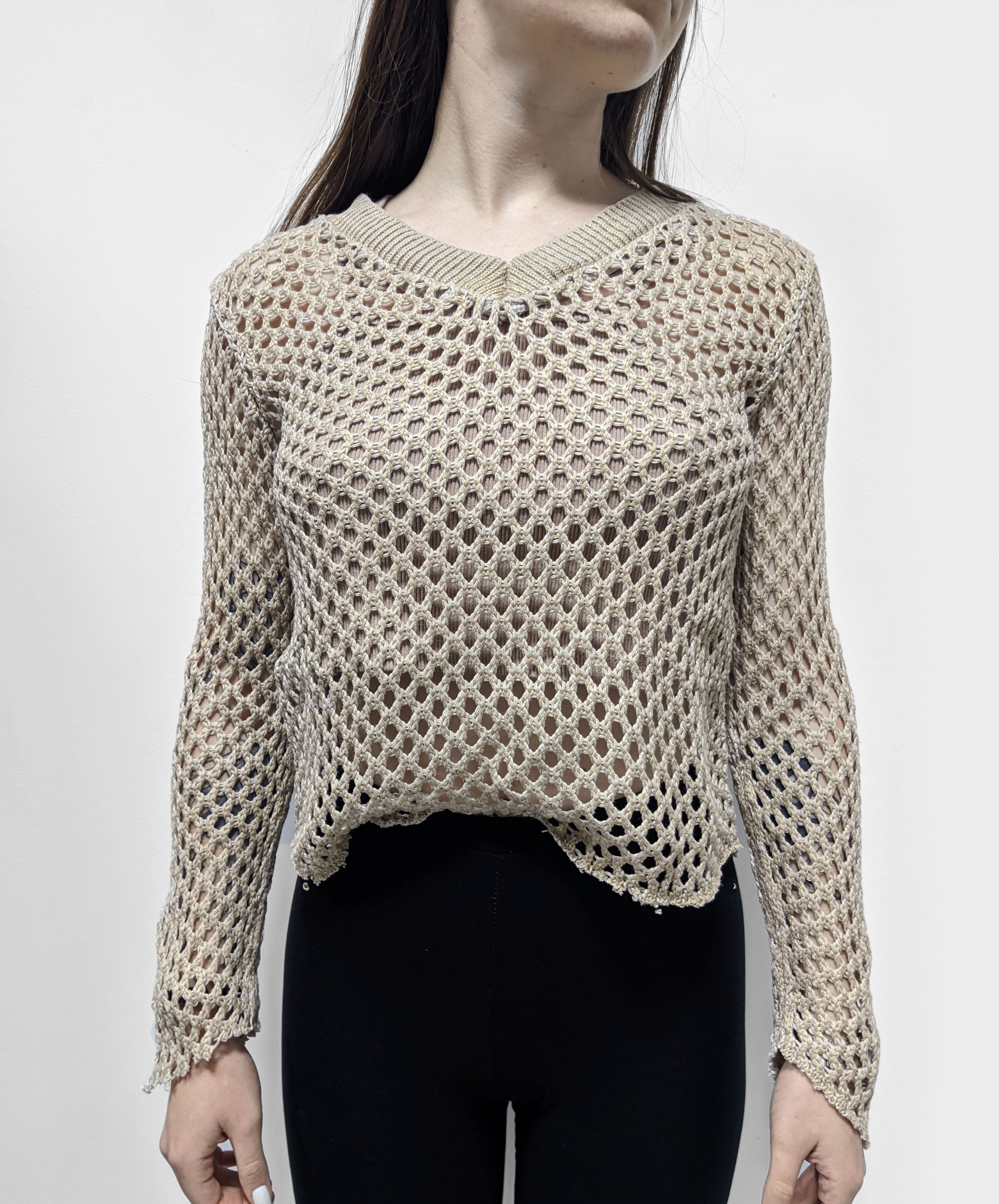 Vintage mesh sweater y2k vintage japanese Size M / US 6-8 / IT 42-44 - 2 Thumbnail
