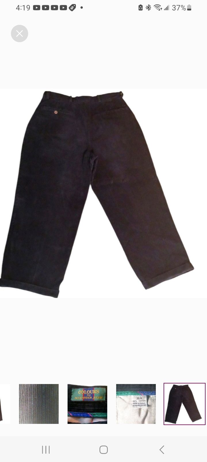 Alexander Julian Vintage 'COLOURS' by Alexander Julian Corduroy Pants Size US 30 / EU 46 - 5 Thumbnail