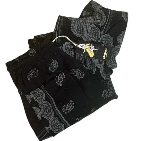 Other Bananas Monkey Black Paisley Sweatpants (Medium) Size US 32 / EU 48 - 3 Thumbnail