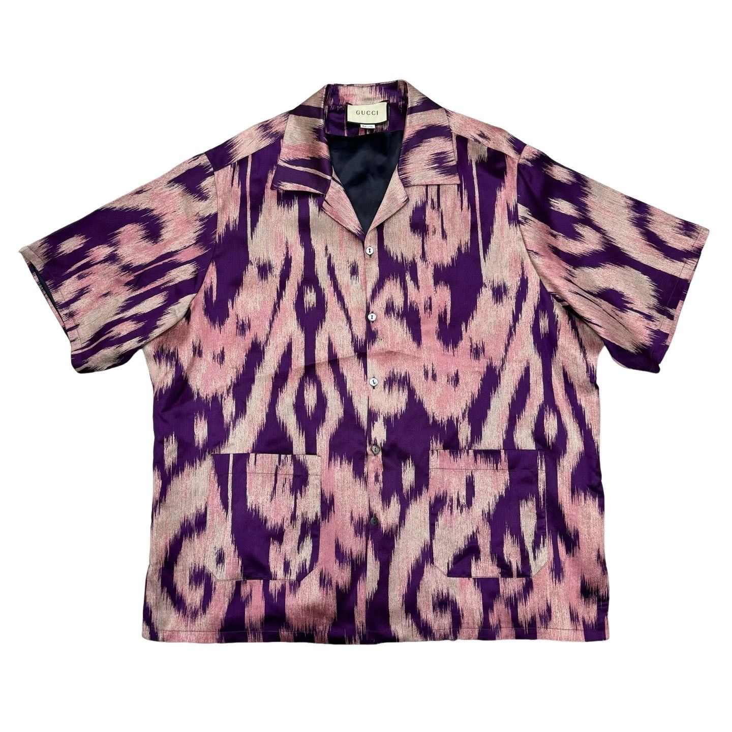 Gucci Gucci Silk Blend Ikat Short Sleeve Shirt EU 46 Size US S / EU 44-46 / 1 - 1 Thumbnail