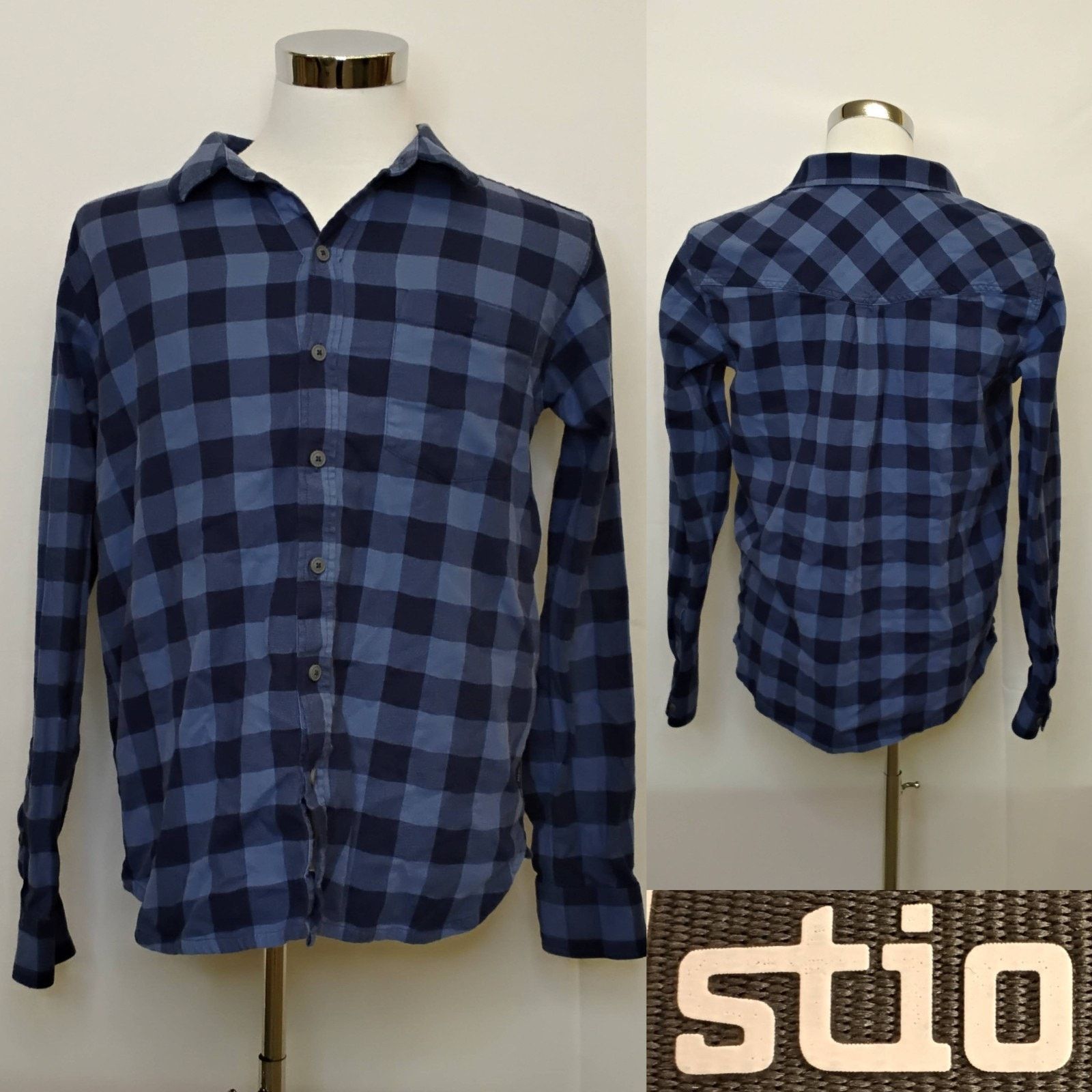 Stio Stio Flannel Button Up Overshirt Men's L Blue Buffalo Plaid Size US L / EU 52-54 / 3 - 1 Thumbnail