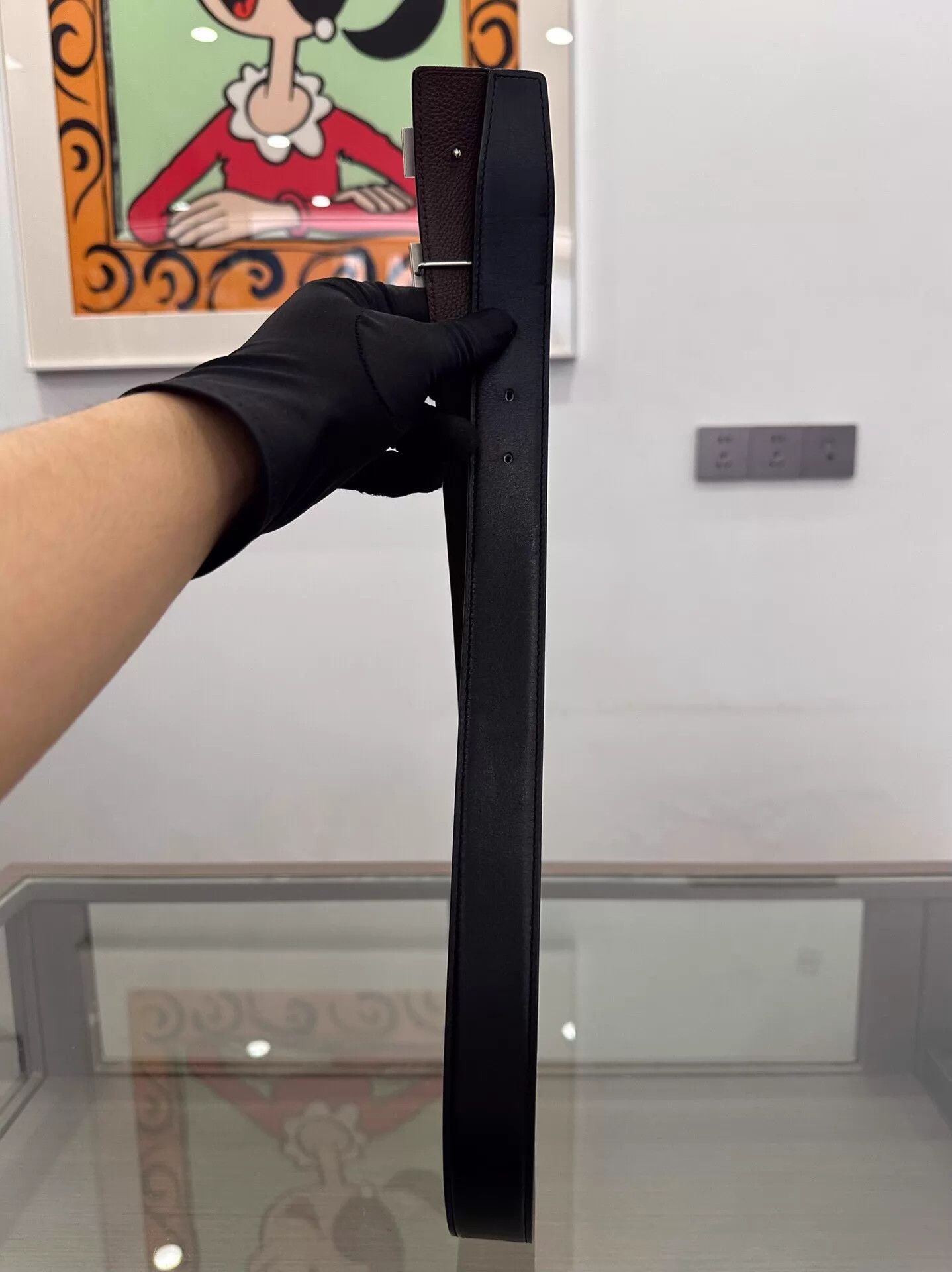 Hermes Hermes H Buckle Belt Black & Chocolate 3.2cm 90cm 99new Size ONE SIZE - 3 Thumbnail