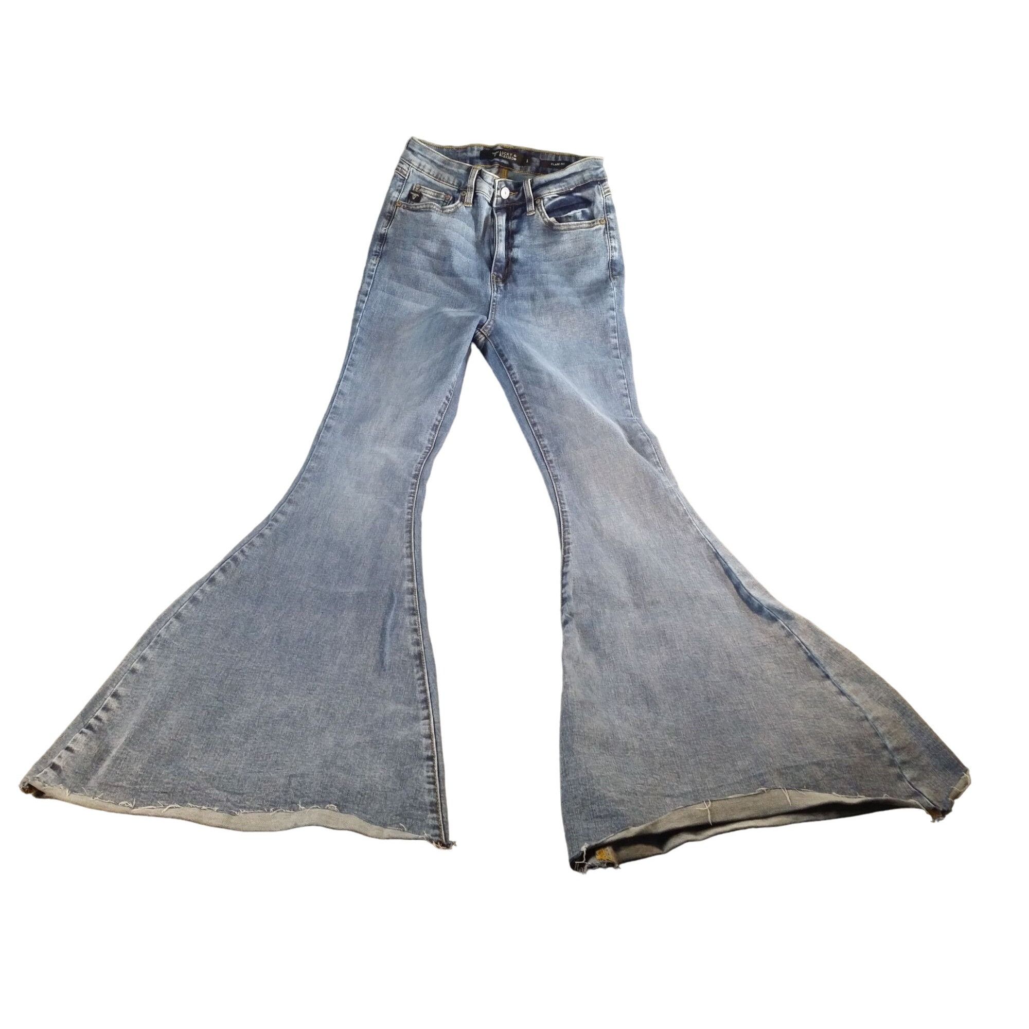 Western Rise Lucky & Blessed Flare Fit Jeans Women Sz 6 Blue Denim Everyd Size 28" / US 6 / IT 42 - 1 Thumbnail