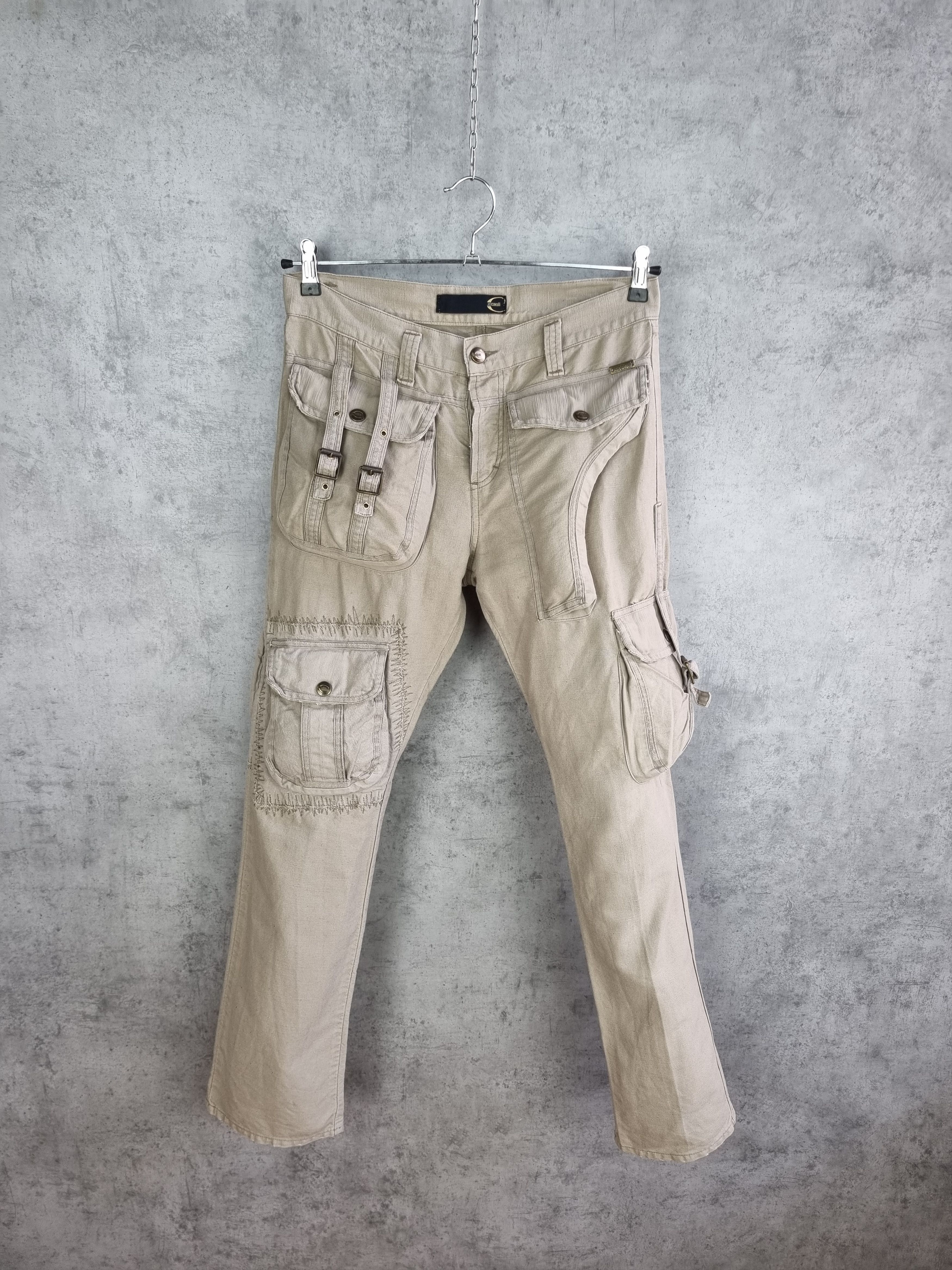 Just Cavalli 2006 Just Cavalli Cargo Gun Pocket Utility Linen Pant Size US 30 / EU 46 - 4 Thumbnail