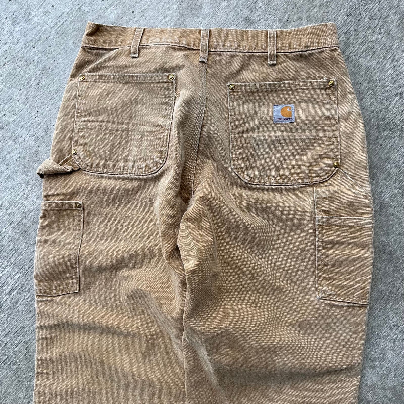Carhartt × Vintage Carhartt brown double knee work wear carpenter pants Size US 32 / EU 48 - 6 Thumbnail