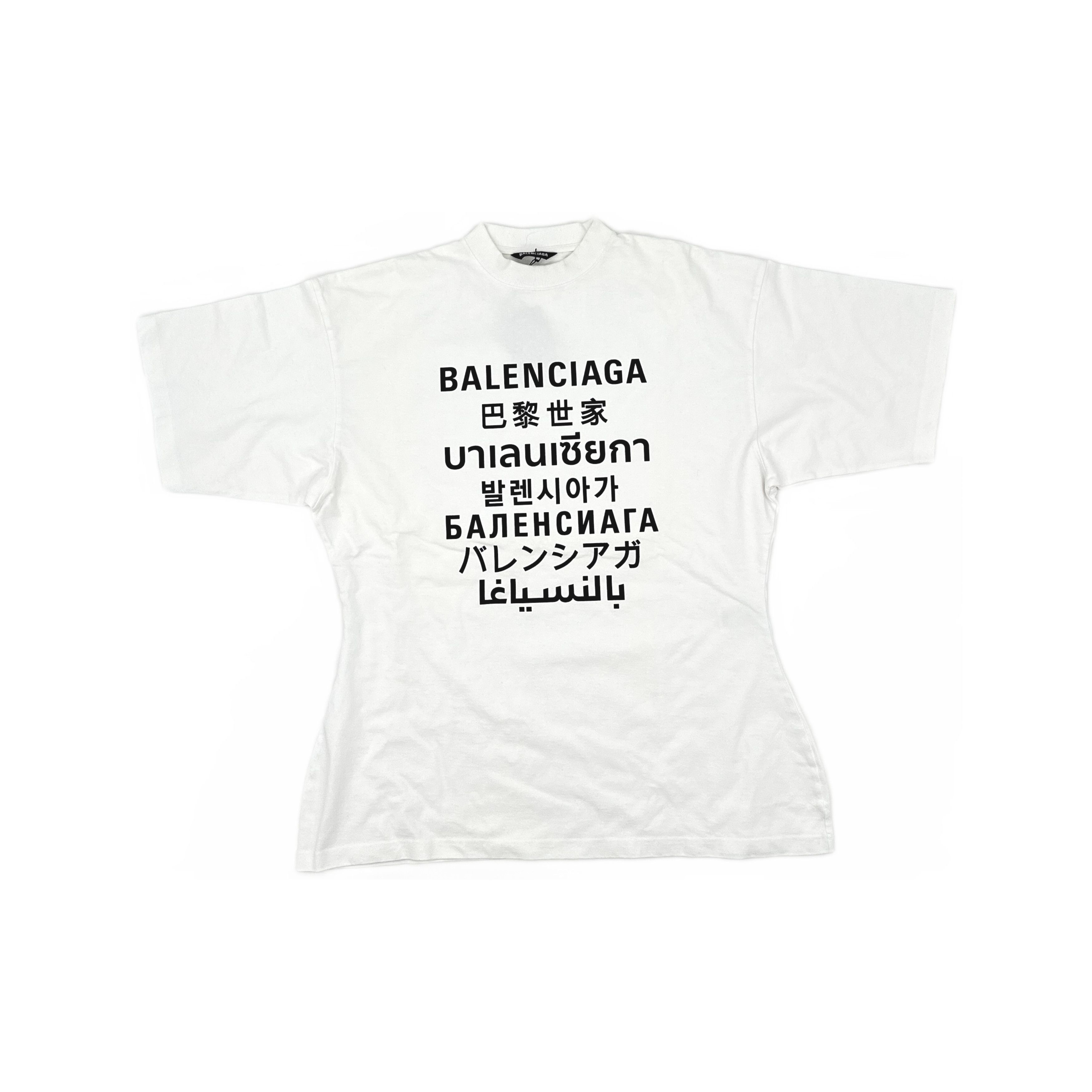 Balenciaga Balenciaga Multilingual Logo T-Shirt Size S Size US S / EU 44-46 / 1 - 1 Thumbnail