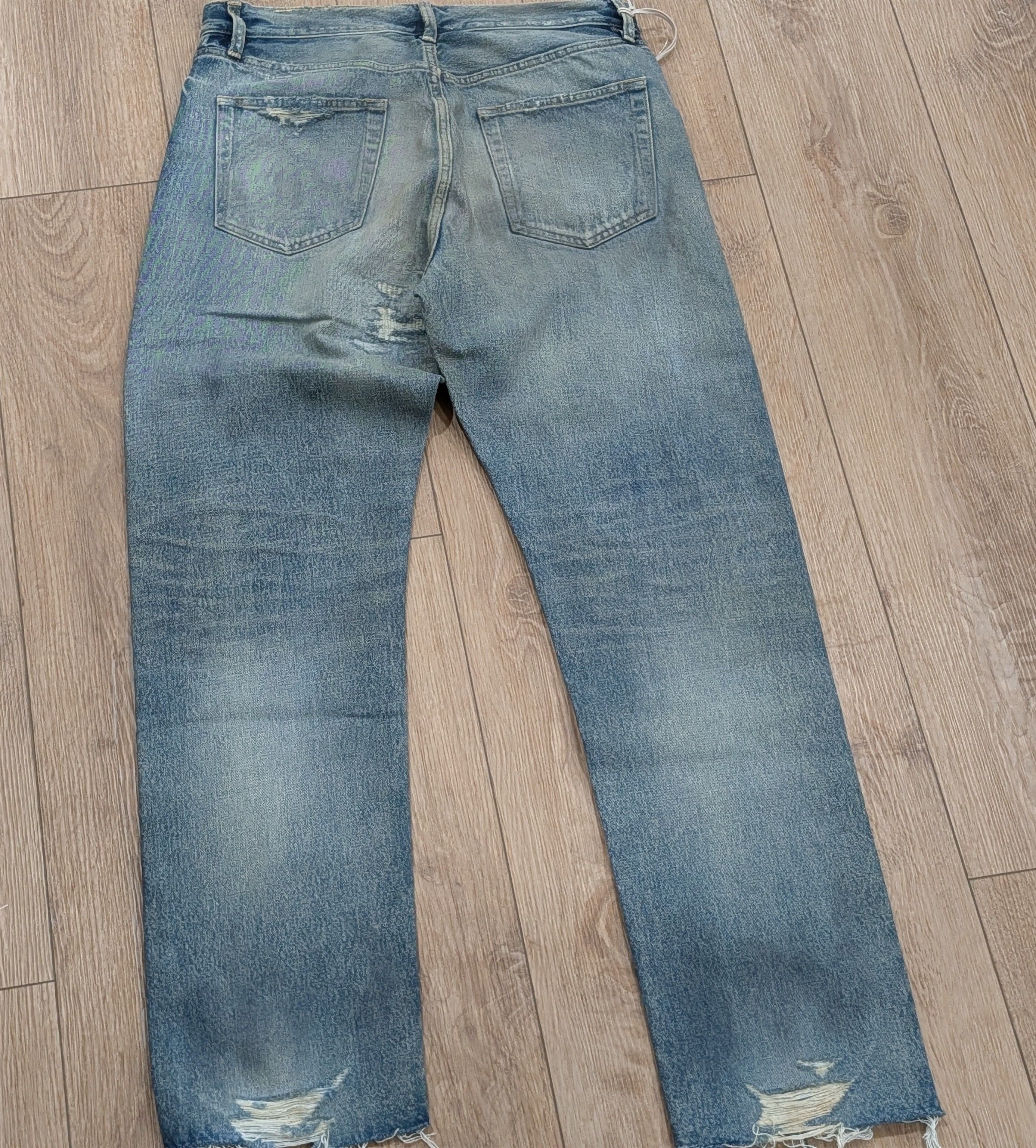 Fear of God FEAR OF GOD Distressed Straight Leg Jeans Vintage Indigo 33 Size US 33 - 8 Thumbnail