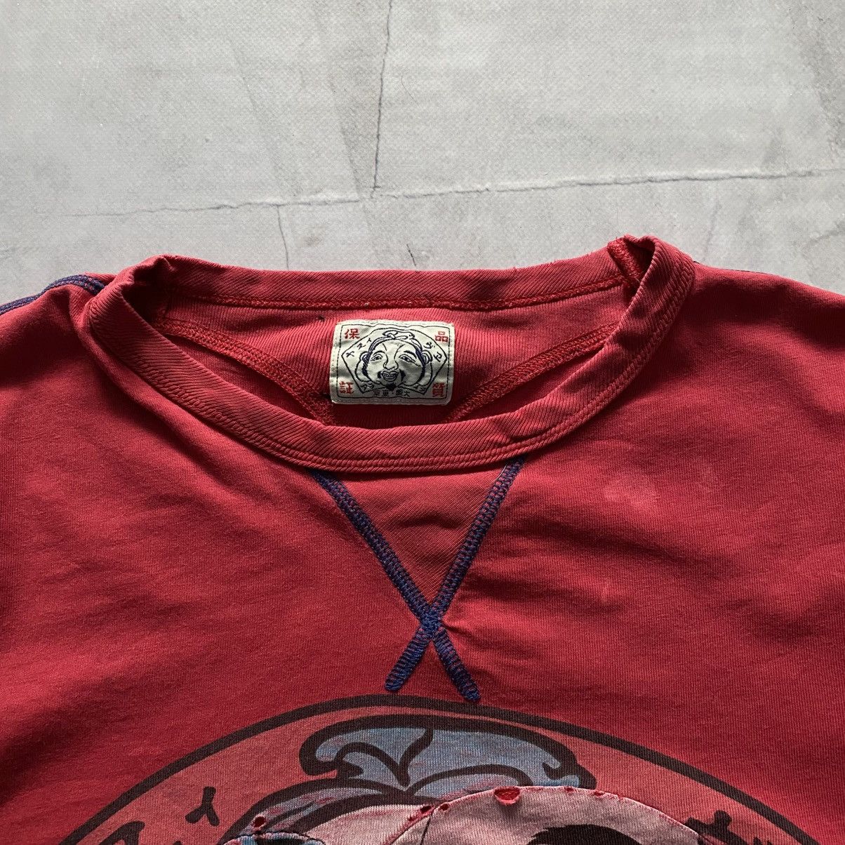 Evisu × Vintage Evisu Distressed Faded Big Logo Vintage Rare T-shirt Tre Size US XL / EU 56 / 4 - 5 Thumbnail
