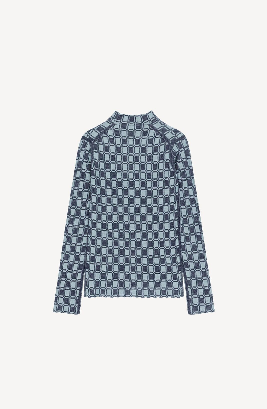 Kenzo o1y1025 Checked Sweater in Sky Blue/Black Size M / US 6-8 / IT 42-44 - 2 Thumbnail