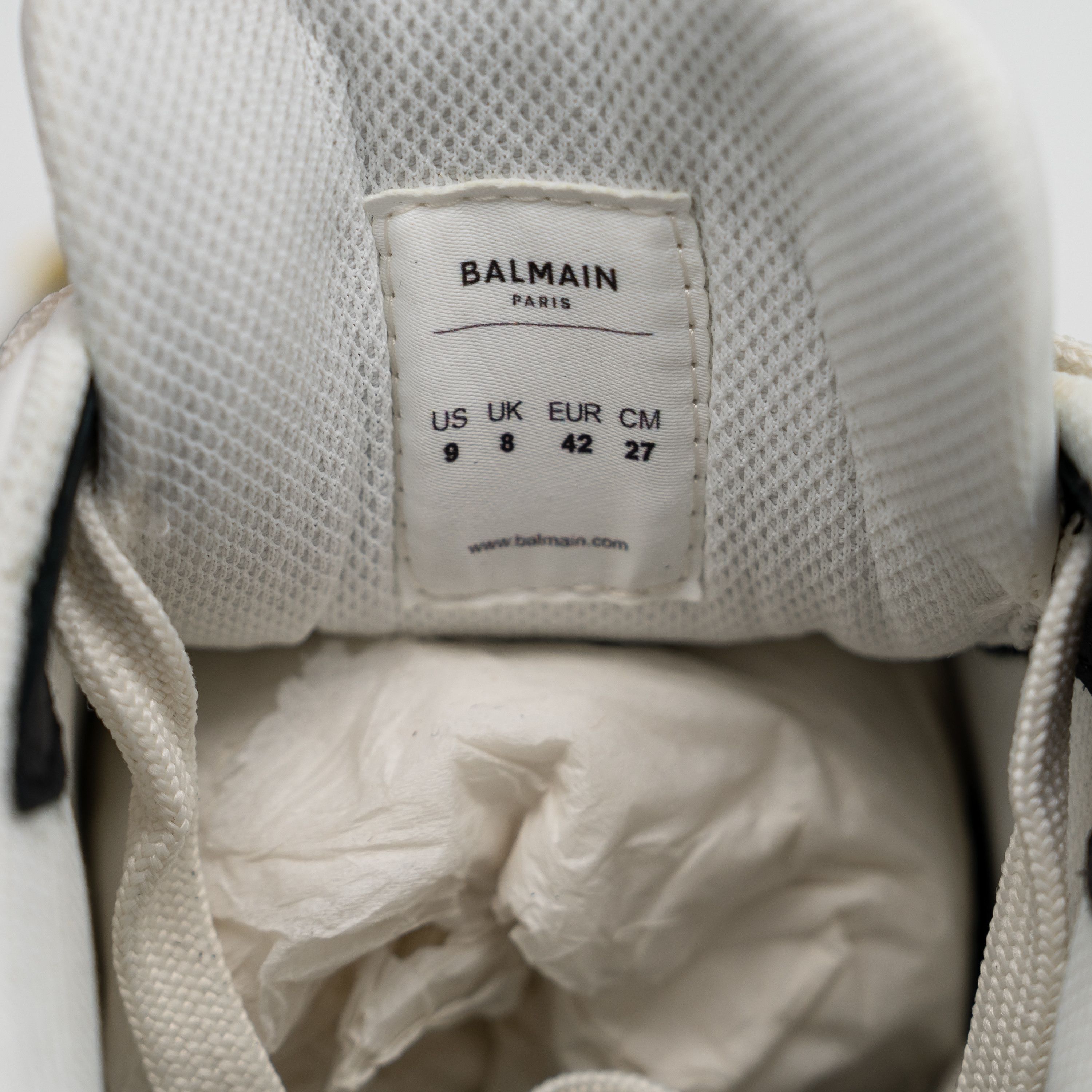 Balmain 42 9 US Balmain B-East White Black Yellow Sneakers Leather Size US 8.5 / EU 41-42 - 12 Thumbnail