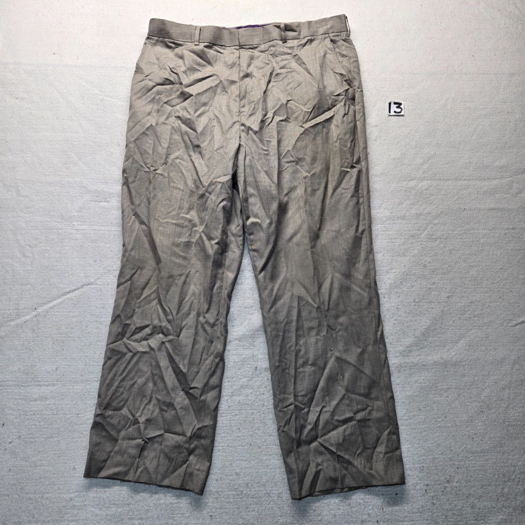 Vintage Vinci Dress Pants Beige Rayon Business Casual Pockets 38x30 Adult Men's Beige Pockets Dress Pants 38 Mens Size US 38 / EU 54 - 2 Thumbnail