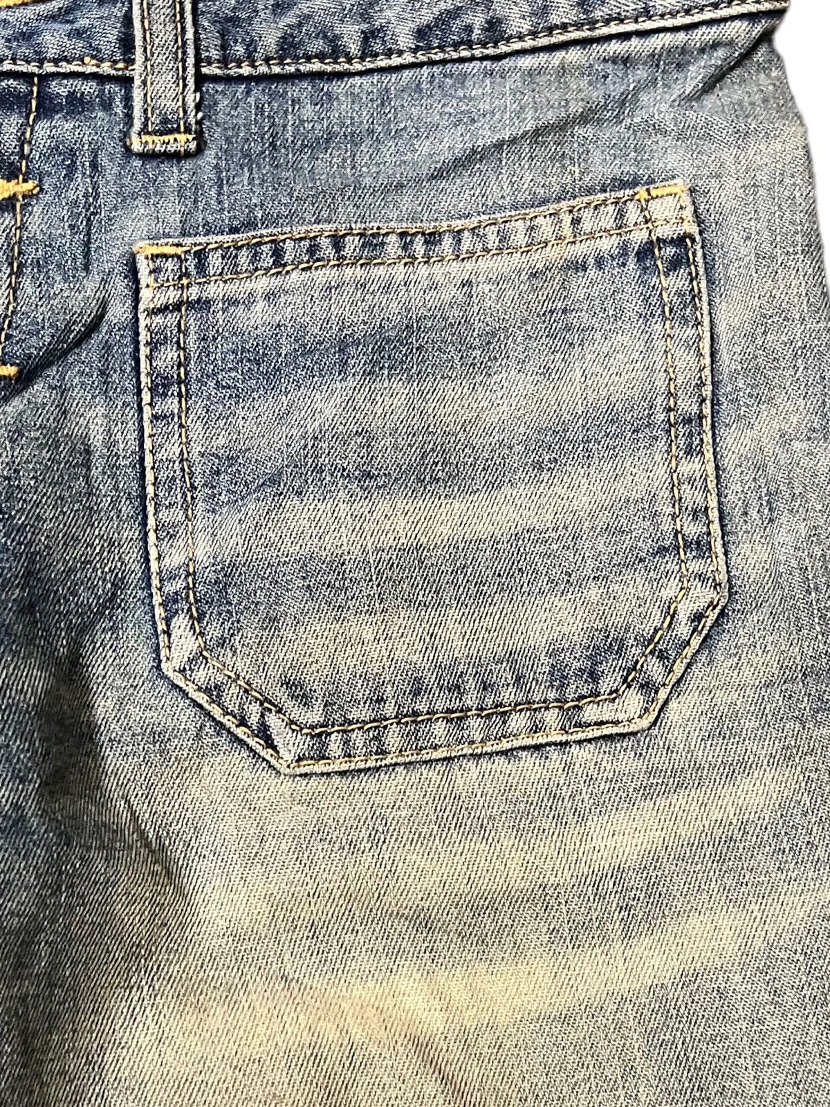 Japanese Brand Vintage Jouer Aux Éches Mudwash Flare Bush Pants Size 29" - 4 Thumbnail