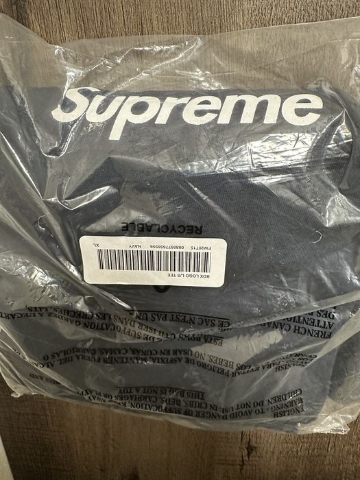 Supreme Supreme Box Logo L/S Tee Navy, Sz XL. New in Bag ...