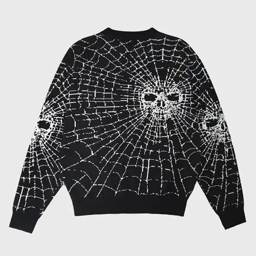 Japanese Brand × Vintage Spider Web Skull Pattern Sweater Size US L / EU 52-54 / 3 - 2 Thumbnail