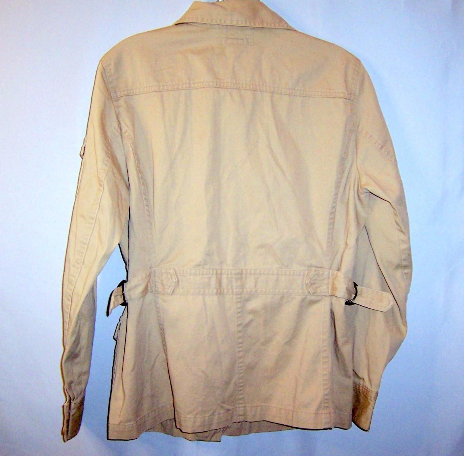 Liz Claiborne Crazy Horse Liz Claiborne-Women's Tan/Khaki Safari Jacket- M Size M / US 6-8 / IT 42-44 - 5 Thumbnail