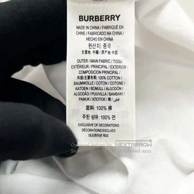 Burberry Burberry White Cotton Embroidered T. Size US M / EU 48-50 / 2 - 4 Thumbnail