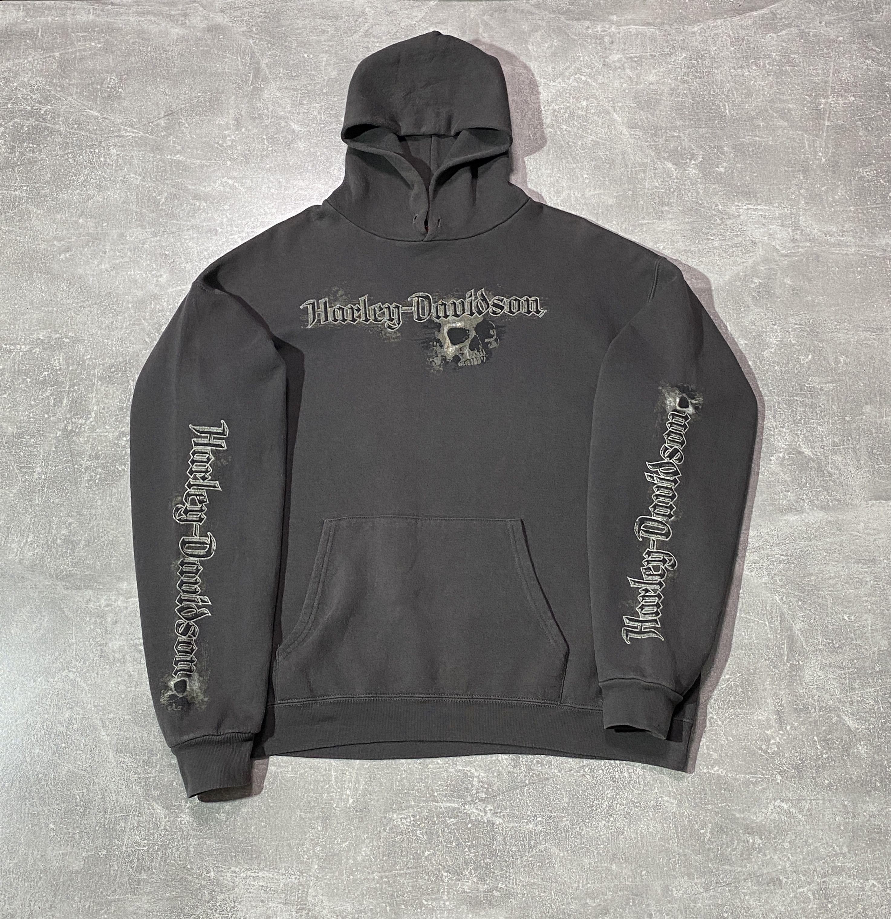 Harley Davidson Vintage 2002s Harley Davidson Skull Logo Hoodie Size US L / EU 52-54 / 3 - 1 Thumbnail
