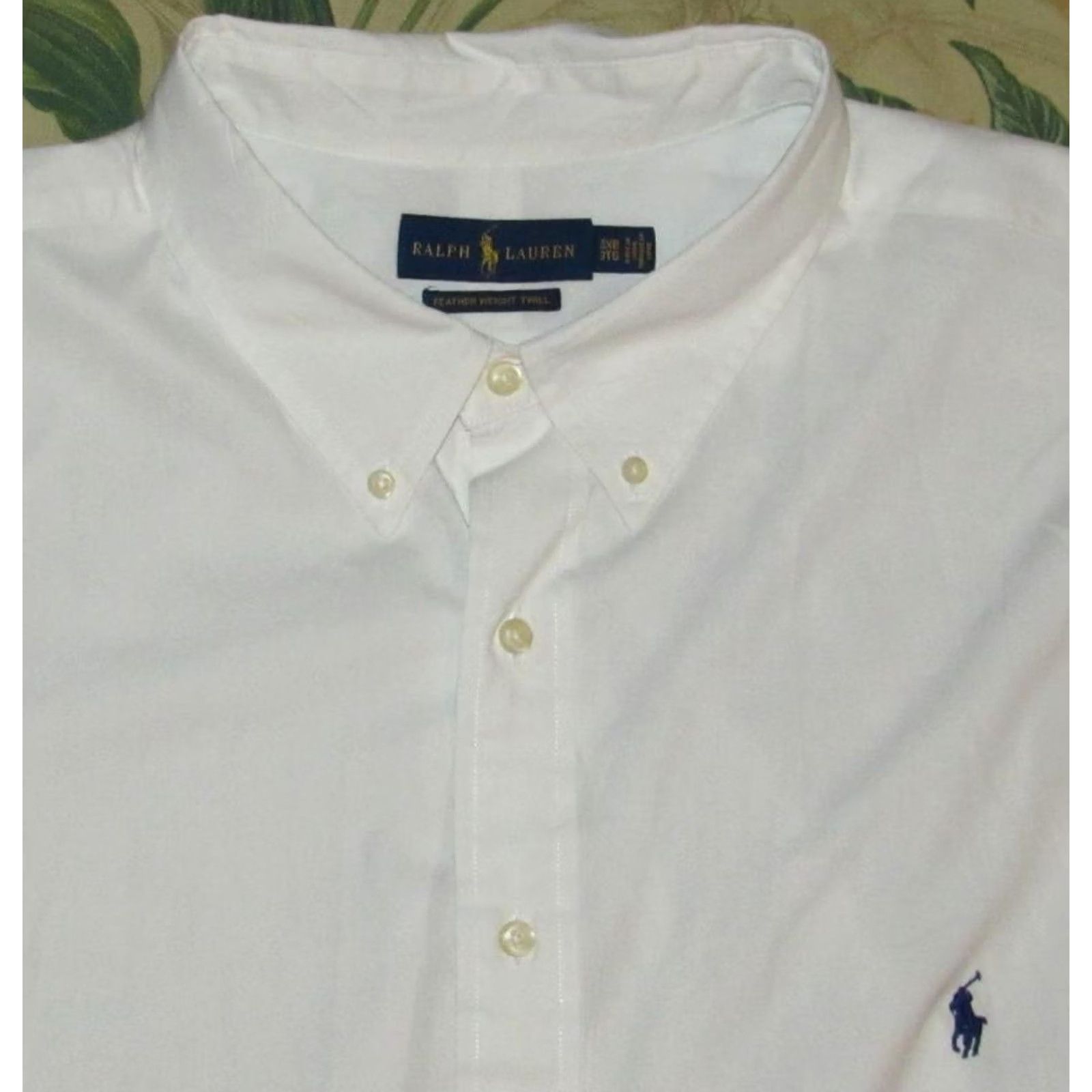 Ralph Lauren Polo RALPH LAUREN White Short Sleeve Feather Weight Twill Button Down Shirt 3XB Size US XXL / EU 58 / 5 - 2 Thumbnail