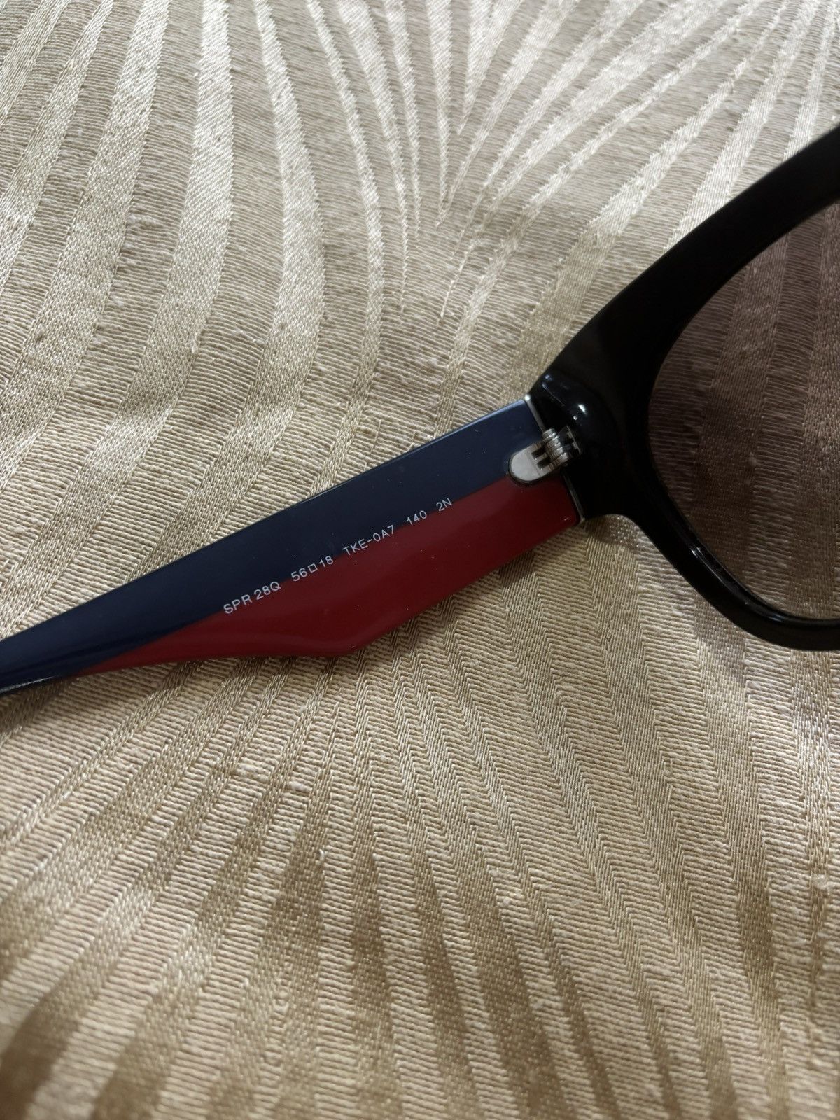 Prada Prada Sunglasses Black/Navy Red Gold Logo Designer Frames Size ONE SIZE - 7 Thumbnail