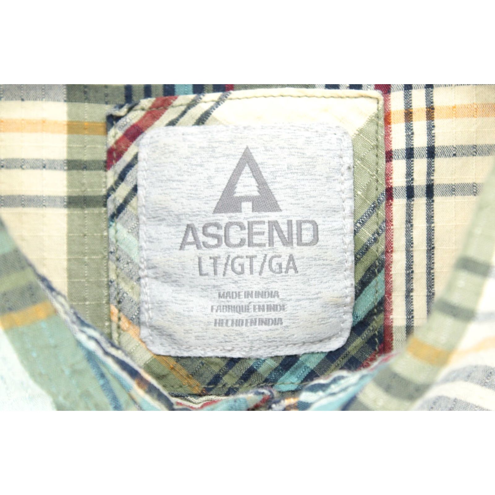ASCENO VINTAGE Ascend Shirt Men's Large Tall Green Plaid Button-Up Cabincore Outdoors Bass Pro Size US L / EU 52-54 / 3 - 6 Thumbnail