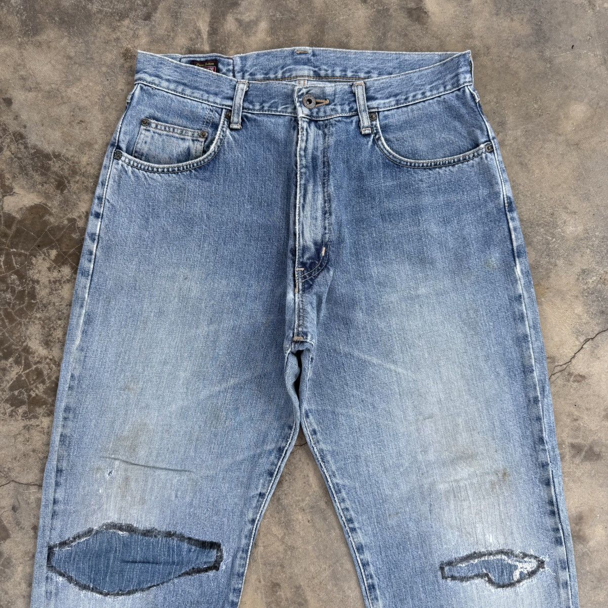Edwin × Jean × Vintage VINTAGE EDWIN FADED PATCH JEANS DENIM PANTS Size US 32 / EU 48 - 2 Thumbnail