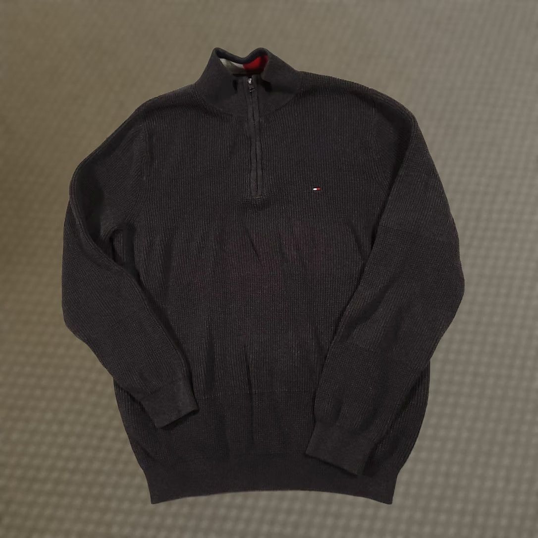 Tommy Hilfiger Tommy Hilfiger 1/4 Zip Pullover Sweater Men’s 3XL Gray Y2K Preppy Golf Joke Size US XXL / EU 58 / 5 - 1 Thumbnail