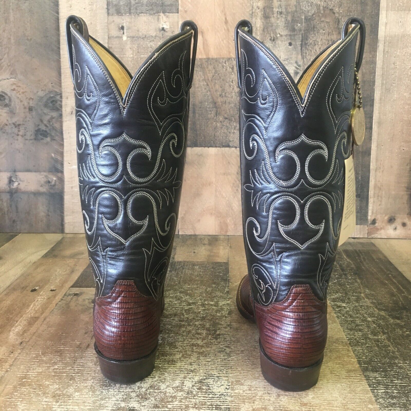 Tony Lama Tony Lama Vintage Gold Label Lizard Cowboy Boots Womens 4 B Size US 4 / IT 34 - 11 Thumbnail