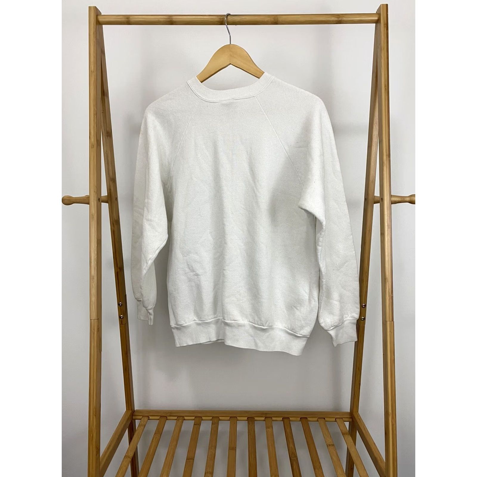 Fruit Of The Loom VTG George Jones Country Music Big Face Portrait Raglan Crewneck Sweatshirt L Mens White/Cream Crewneck Raglan Swing 90s Fan Gift Size US L / EU 52-54 / 3 - 3 Thumbnail